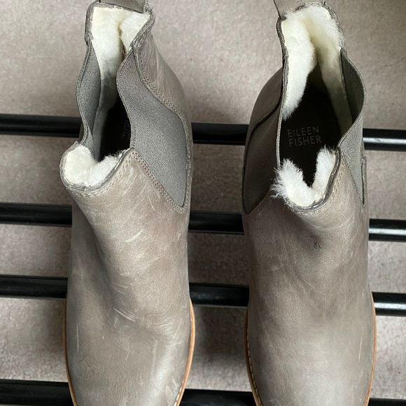 EILEEN Fisher Women Lilou Premium Nubuck Leather Chelsea Boots - NEW NWOB - Picture 2 of 8